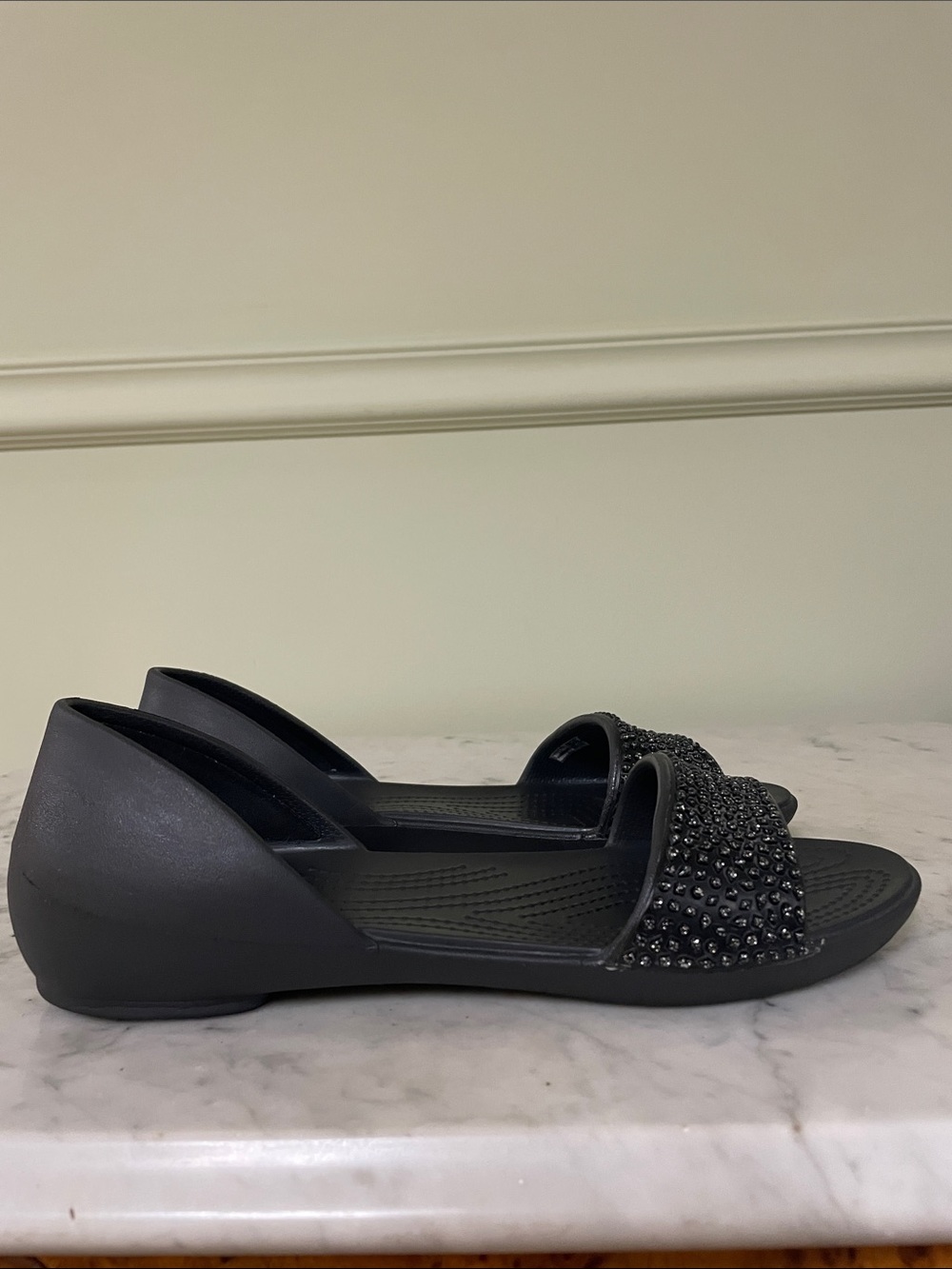 Crocs Lina Embellished D'Orsay Flats - Size Size 9